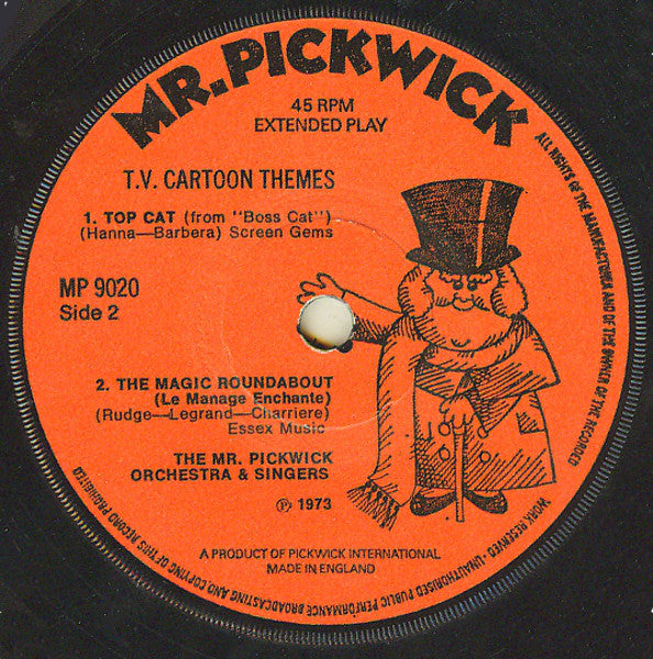 Mr. Pickwick Players & Orchestra : TV Cartoon Themes (7", EP)