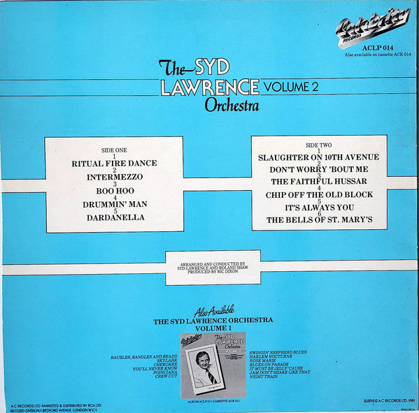 The Syd Lawrence Orchestra* : The Syd Lawrence Orchestra Volume 2 (LP)