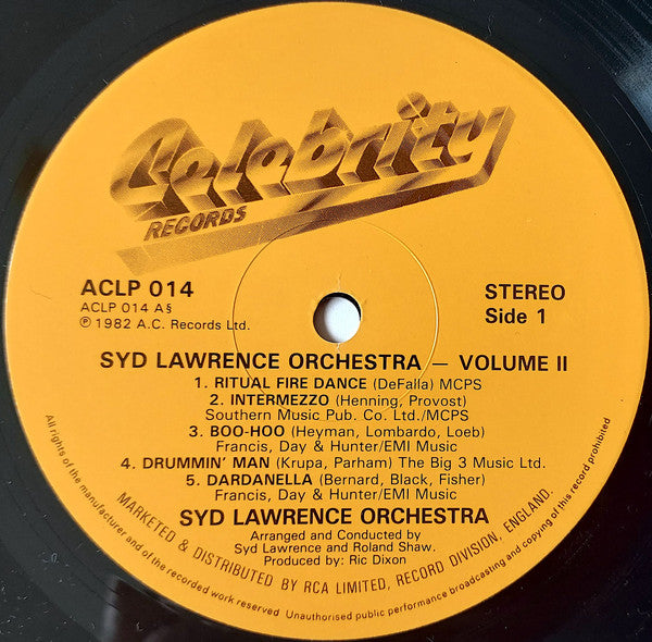 The Syd Lawrence Orchestra* : The Syd Lawrence Orchestra Volume 2 (LP)