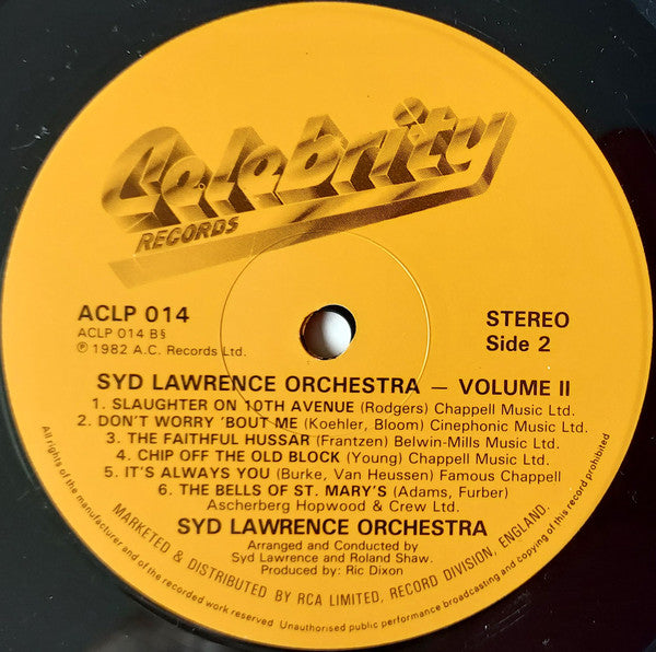 The Syd Lawrence Orchestra* : The Syd Lawrence Orchestra Volume 2 (LP)