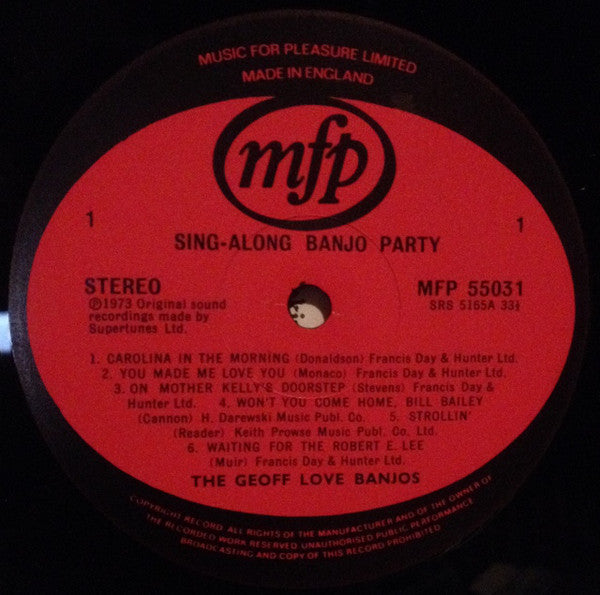 The Geoff Love Banjos : Sing-Along Banjo Party (2xLP, Comp, RE, RP)