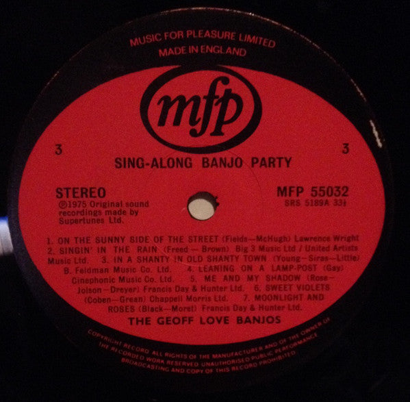 The Geoff Love Banjos : Sing-Along Banjo Party (2xLP, Comp, RE, RP)