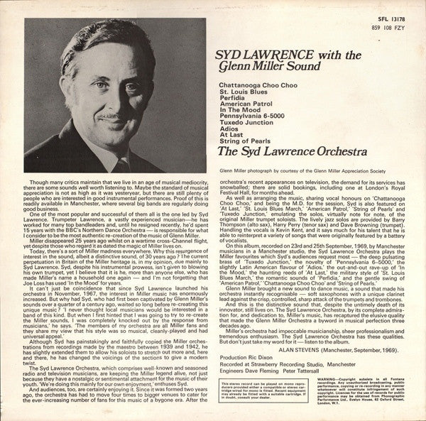 Syd Lawrence And His Orchestra : Syd Lawrence With The Glenn Miller Sound (LP, Album)