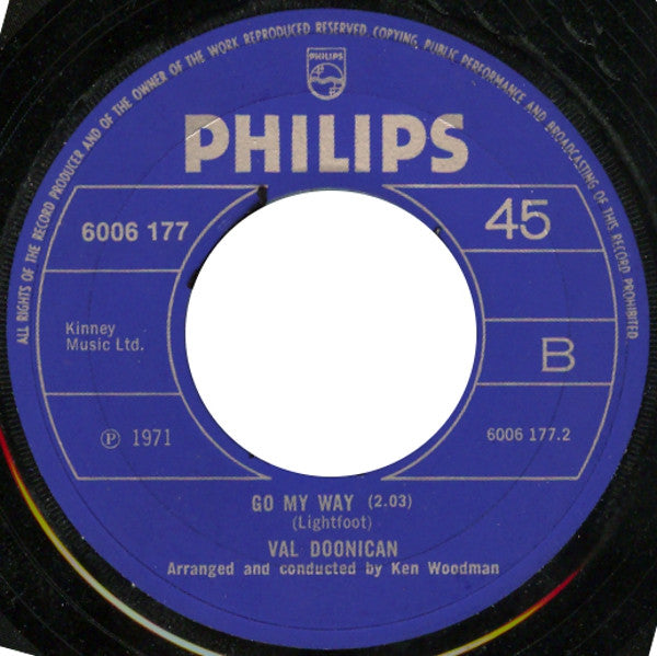 Val Doonican : Morning (7", Single, Big)