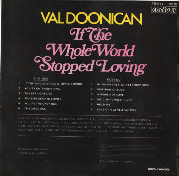 Val Doonican : If The Whole World Stopped Loving (LP, Comp)