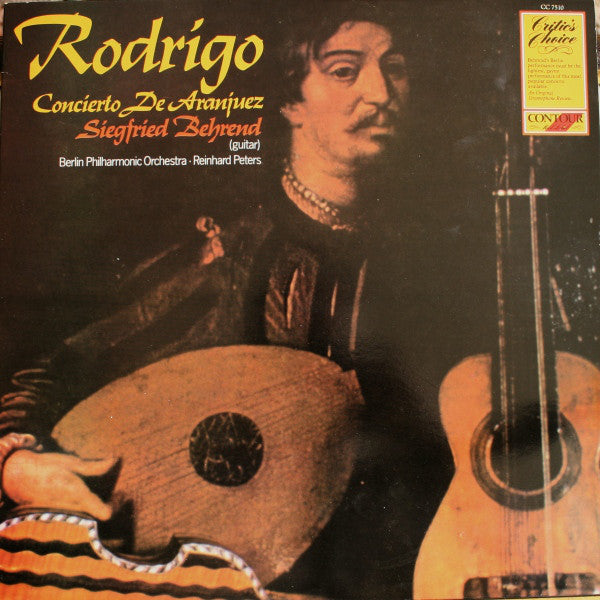 Joaquín Rodrigo, Mario Castelnuovo-Tedesco / Siegfried Behrend, Berliner Philharmoniker, Reinhard Peters : Concierto De Aranjuez · Concerto In D (LP)