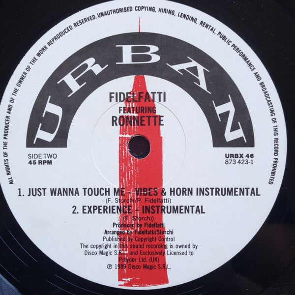Piero Fidelfatti With Ronnette : Just Wanna Touch Me (12")