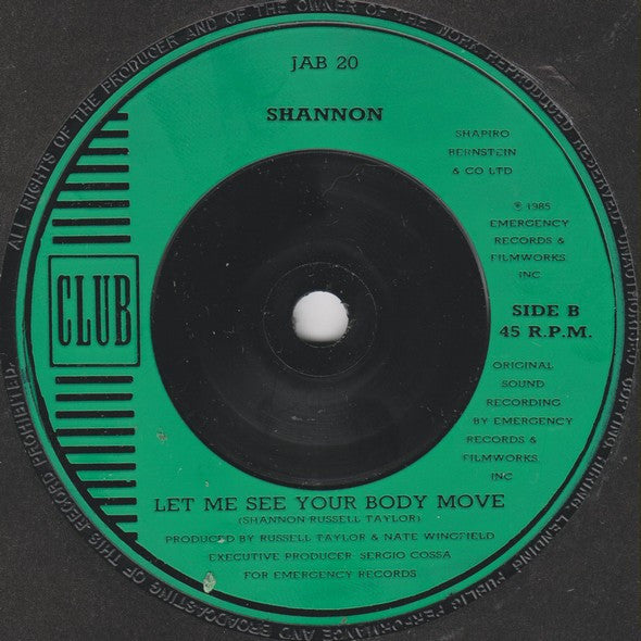 Shannon : Urgent (7", Single)