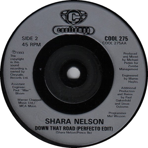 Shara Nelson : Down That Road (Radio Edit) (7", Single)