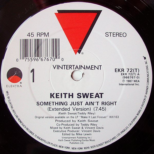 Keith Sweat : Something Just Ain't Right (12")
