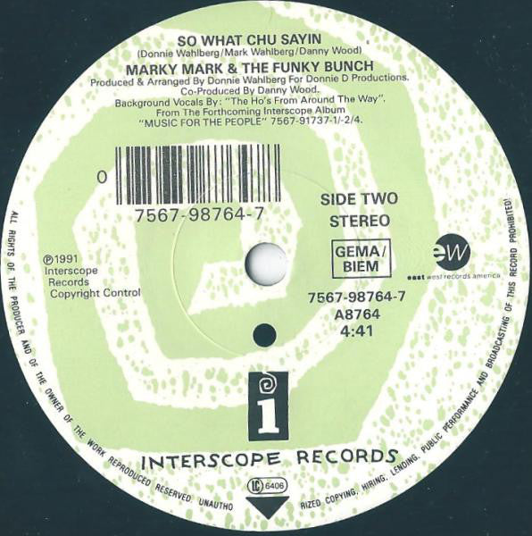 Marky Mark & The Funky Bunch Featuring Loleatta Holloway : Good Vibrations (7", Single)