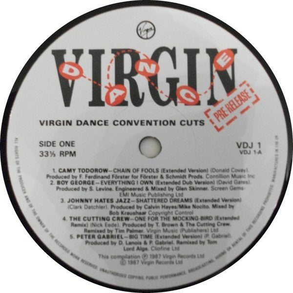 Various : Virgin Dance Convention Cuts (LP, Comp, Promo)