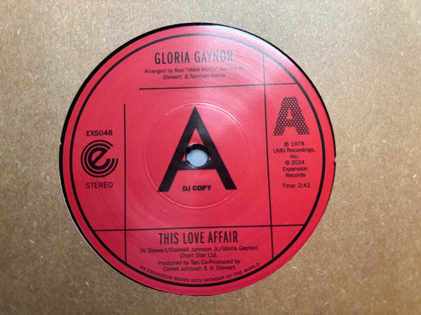Gloria Gaynor : This Love Affair (7", Single, Promo, Sol)