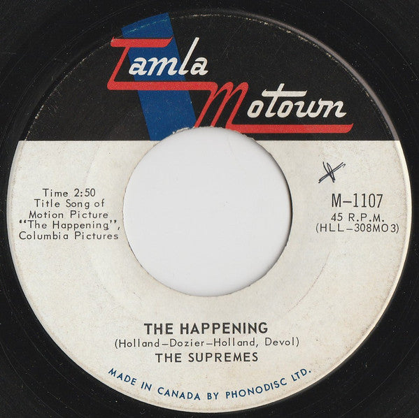 The Supremes : The Happening / All I Know About You (7", Single)