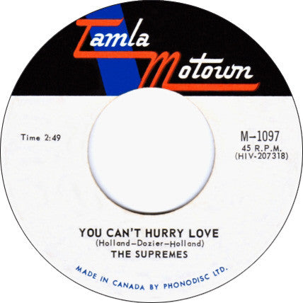 The Supremes : You Can't Hurry Love / Put Yourself In My Place (7", Single)