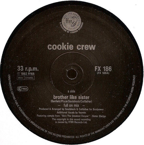 The Cookie Crew : Brother Like Sister (12")