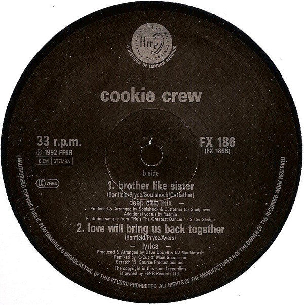The Cookie Crew : Brother Like Sister (12")