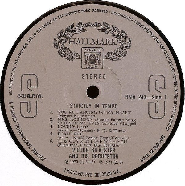 The Victor Silvester Orchestra : Strictly In Tempo (LP, Album)