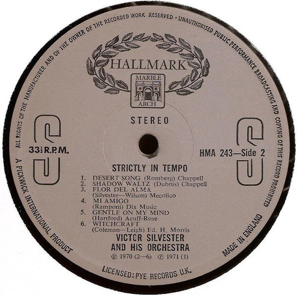 The Victor Silvester Orchestra : Strictly In Tempo (LP, Album)