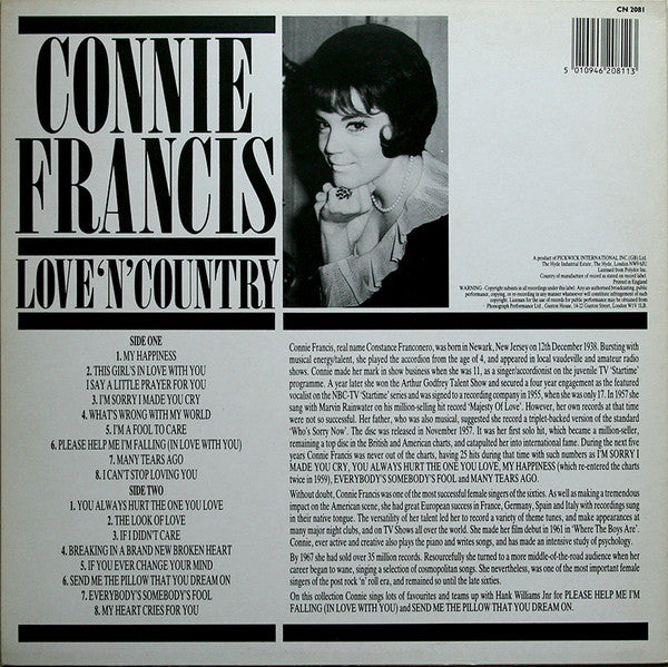 Connie Francis : Love 'N' Country (LP, Comp)