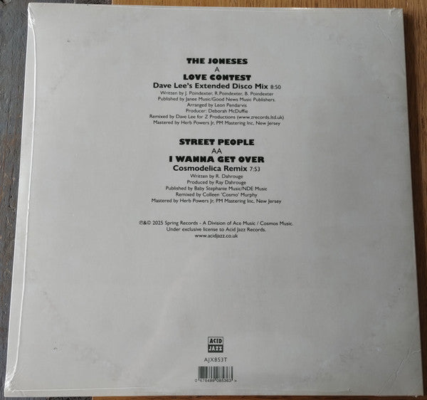 The Joneses / Street People : Love Contest / I Wanna Get Over (12")
