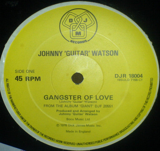 Johnny Guitar Watson : Gangster Of Love (12")