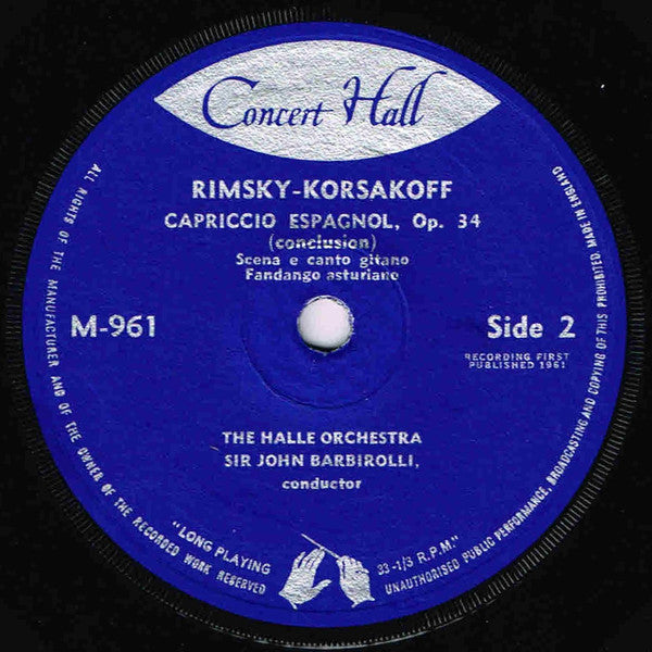 Nikolai Rimsky-Korsakov, Hallé Orchestra, Sir John Barbirolli : Capriccio Espagnol (7")
