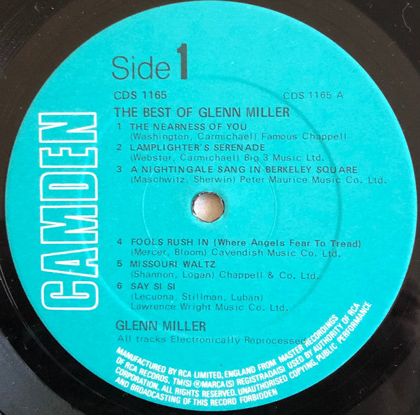 Glenn Miller : The Best Of Glenn Miller (LP, Comp)