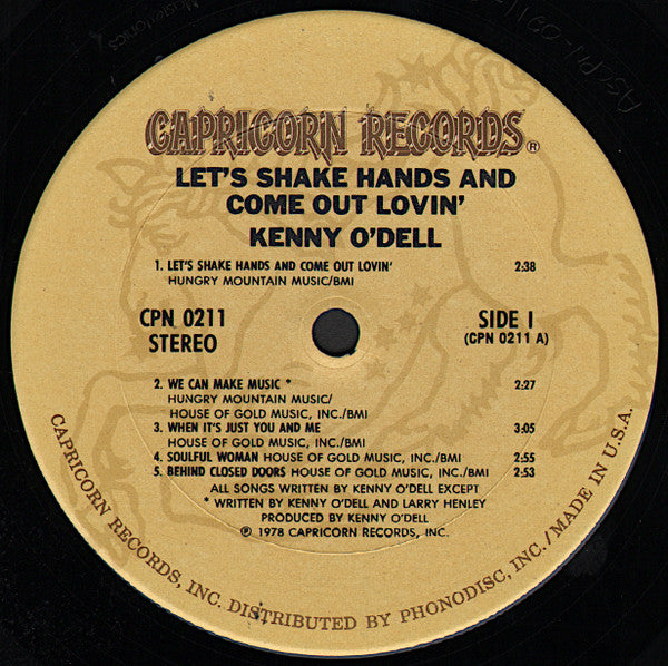 Kenny O'Dell : Let's Shake Hands And Come Out Lovin' (LP, Album)