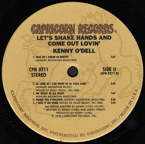 Kenny O'Dell : Let's Shake Hands And Come Out Lovin' (LP, Album)
