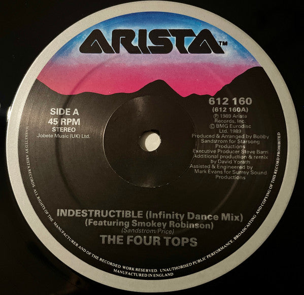 Four Tops : Indestructible (Infinity Dance Mix) (12")