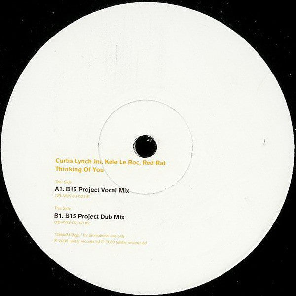 Curtis Lynch Jr, Kele Le Roc, Red Rat : Thinking Of You (12", Promo)