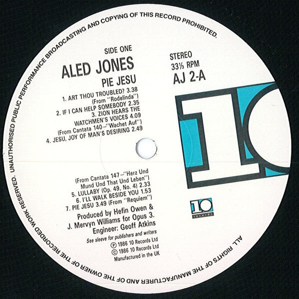 Aled Jones : Pie Jesu (LP, Album)