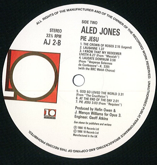Aled Jones : Pie Jesu (LP, Album)
