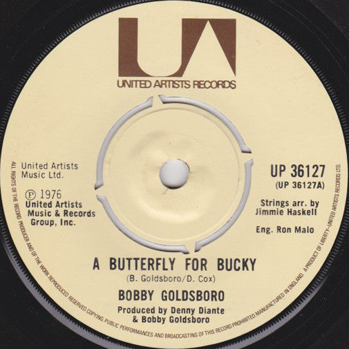 Bobby Goldsboro : A Butterfly For Bucky (7", Single)