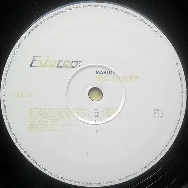 Marlo (2) : Wait Until The Morning (Terry Farley & Chris Bangs Mixes) (12")