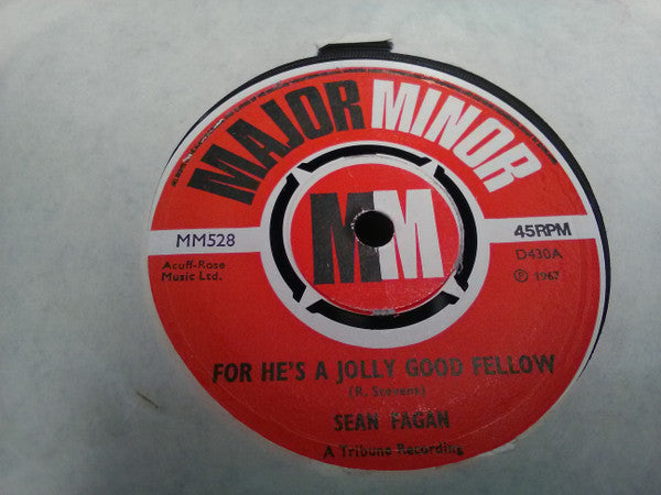 Sean Fagan : For He's A Jolly Good Fellow (7", Single)