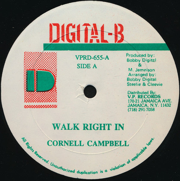 Cornell Campbell : Walk Right In (12")