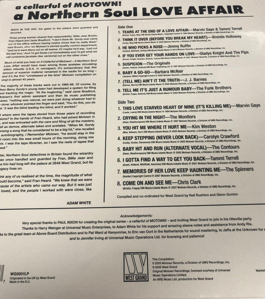 Various : A Cellarful Of Motown! - A Northern Soul Love Affair (LP, Comp)