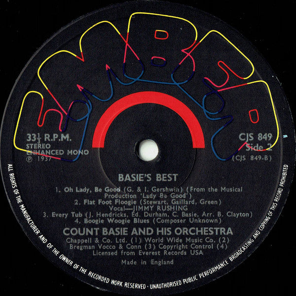 Count Basie Orchestra : Basie's Best (LP, Album, RE, RM)