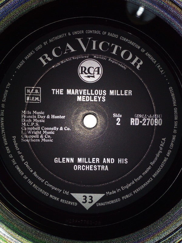 Glenn Miller And His Orchestra : The Marvelous Miller Medleys (LP, Mono)