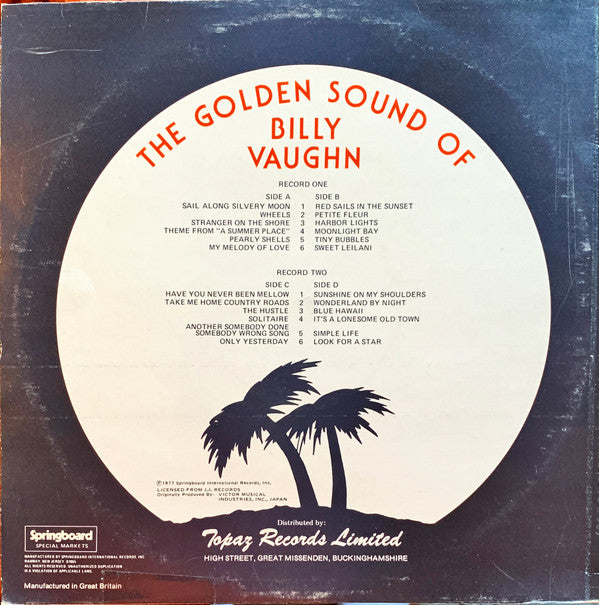 Billy Vaughn : Silver Moon Golden Hits (The Golden Sound Of Billy Vaughn) (2xLP, Comp)