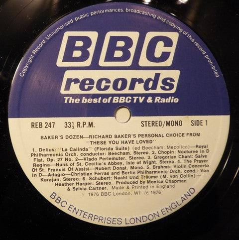 Various : Baker's Dozen (LP, Comp, Mono)