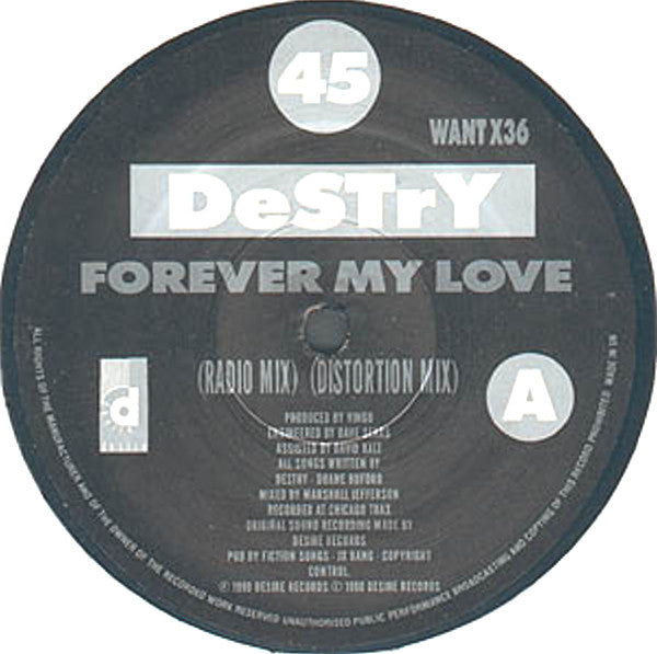 Destry : Forever My Love (12")