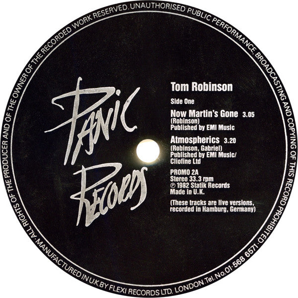 Tom Robinson : On Stage In Hamburg (Flexi, 7", S/Sided, Single, Promo)