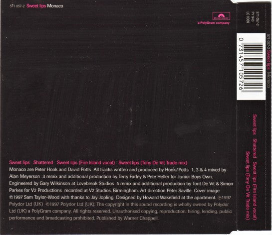 Monaco : Sweet Lips (CD, Single, CD2)