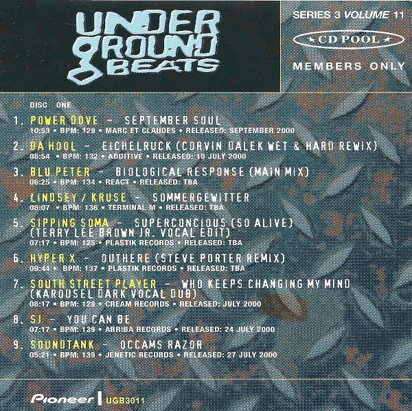 Various : Underground Beats (Series 3 Volume 11) (2xCD, Comp, Promo)