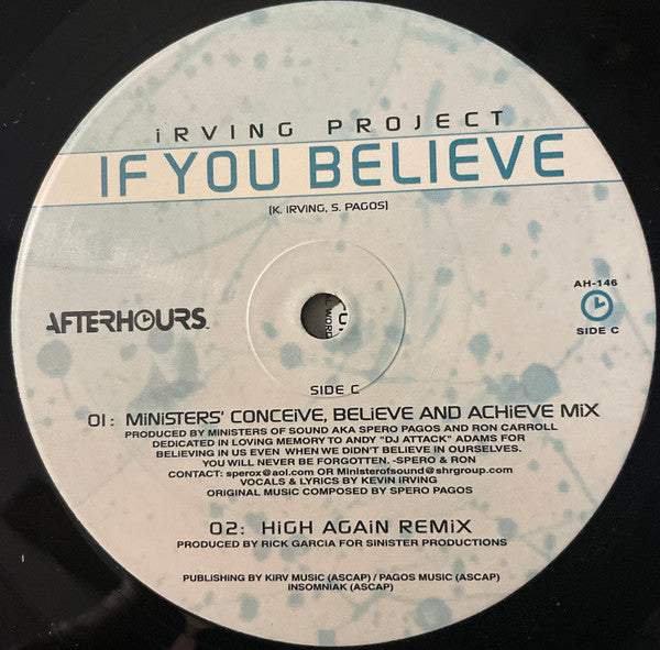 Irving Project : If You Believe (2x12")