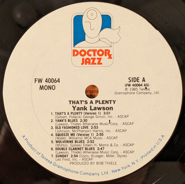 Yank Lawson : That's A Plenty (LP, Album, Comp, Mono, RE, RM)