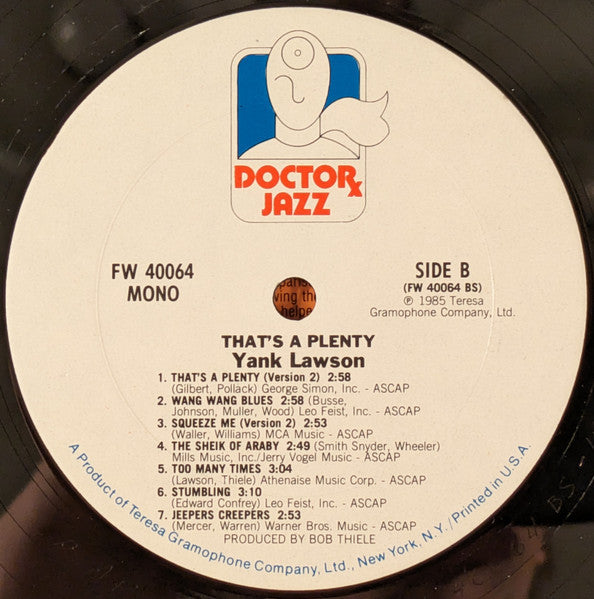 Yank Lawson : That's A Plenty (LP, Album, Comp, Mono, RE, RM)
